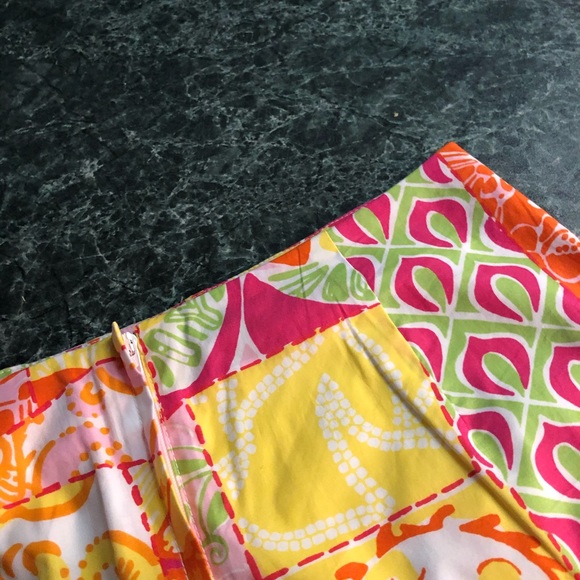 Women’s rare yellow & pink NWT Y2k Lilly Pulitzer karlo Mini skirt - Picture 9 of 11